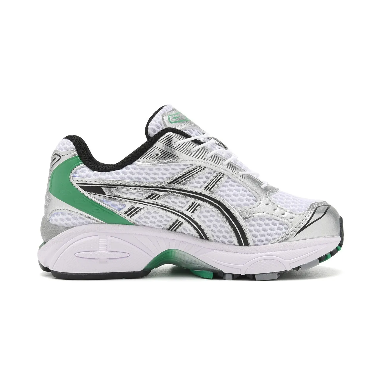 ASICS Gel-Kayano Noir Argent Haut Mesh-Synthétique Structuré Cage de Stabilité Médiale Chaussures de Course 22