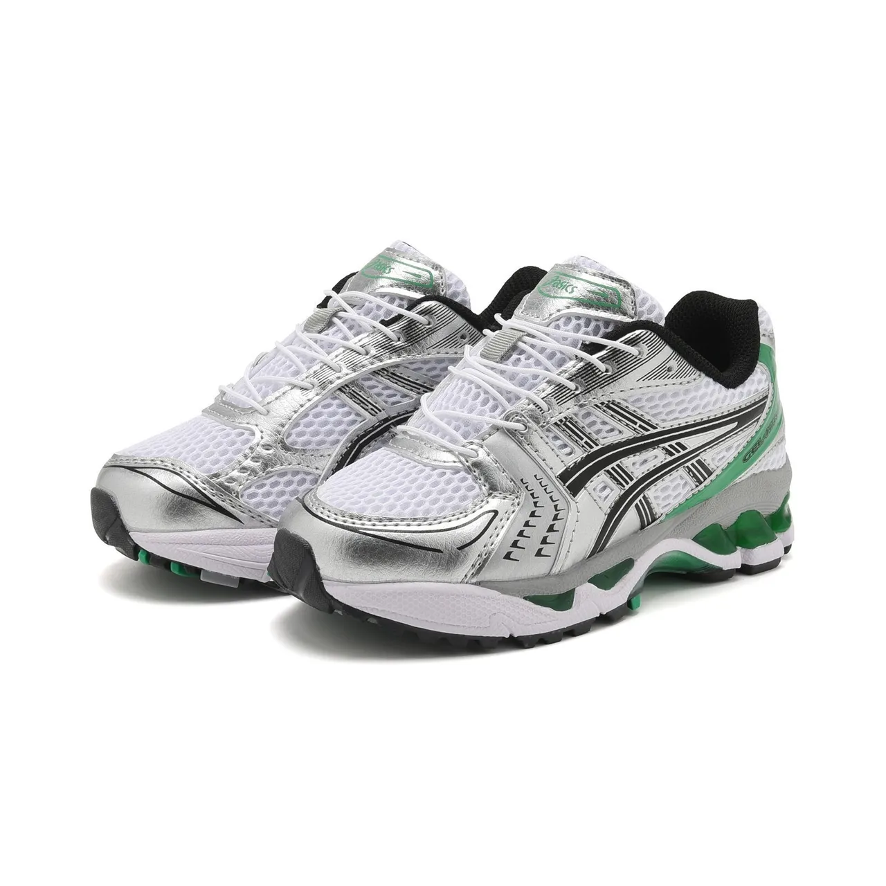 ASICS Gel-Kayano Noir Argent Haut Mesh-Synthétique Structuré Cage de Stabilité Médiale Chaussures de Course 23