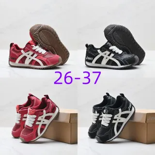 ASICS Red White Retro Runner Silhouette Stitched Synthetic Overlays Lifestyle Sneakers