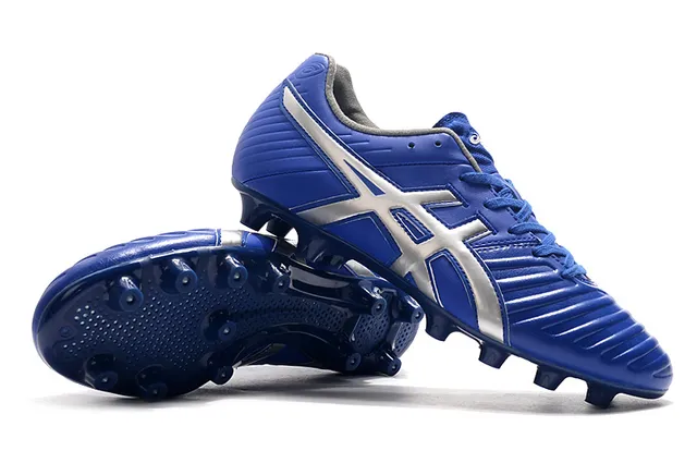 ASICS Blanc Or Chaussures de football à coupe basse supérieure en synthétique superposée de rayures de tigre sur terrain ferme 5