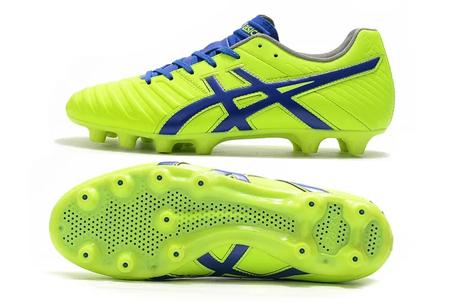 ASICS Blanc Or Chaussures de football à coupe basse supérieure en synthétique superposée de rayures de tigre sur terrain ferme 20