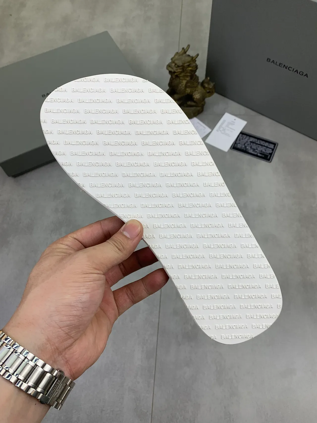 Balenciaga BB Flip Flops Monogrammed Rubber Slippers 7