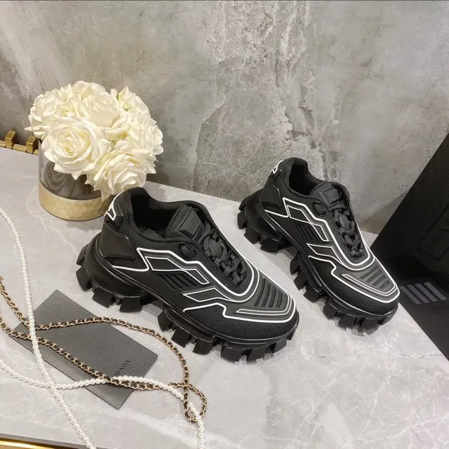 Balenciaga Defender Tênis Chunky Preto Branco Sola Lug Sole Costura Geométrica 8