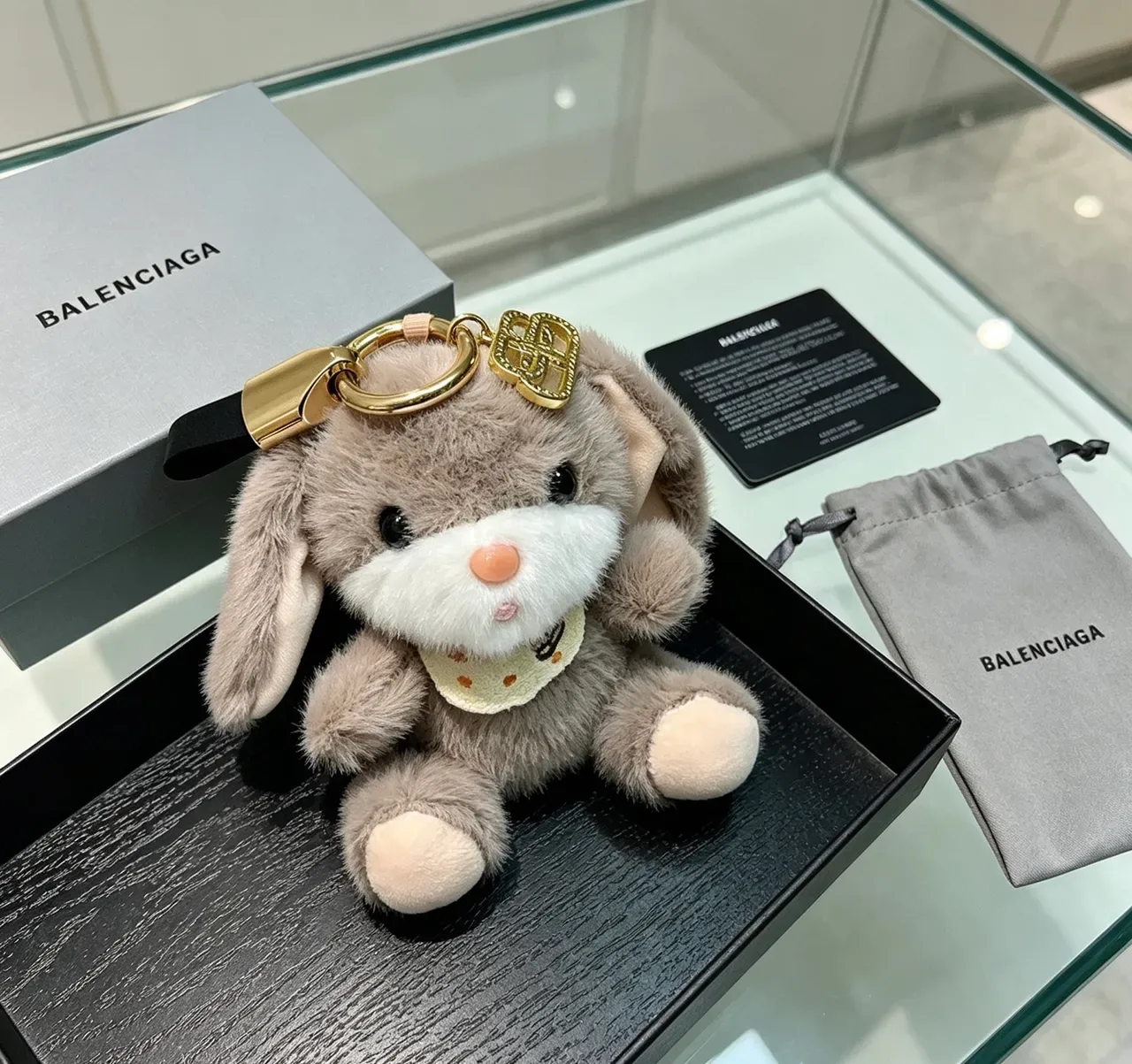 Balenciaga Gray White Plush Rabbit Faux Fur Crossbody Bag 6