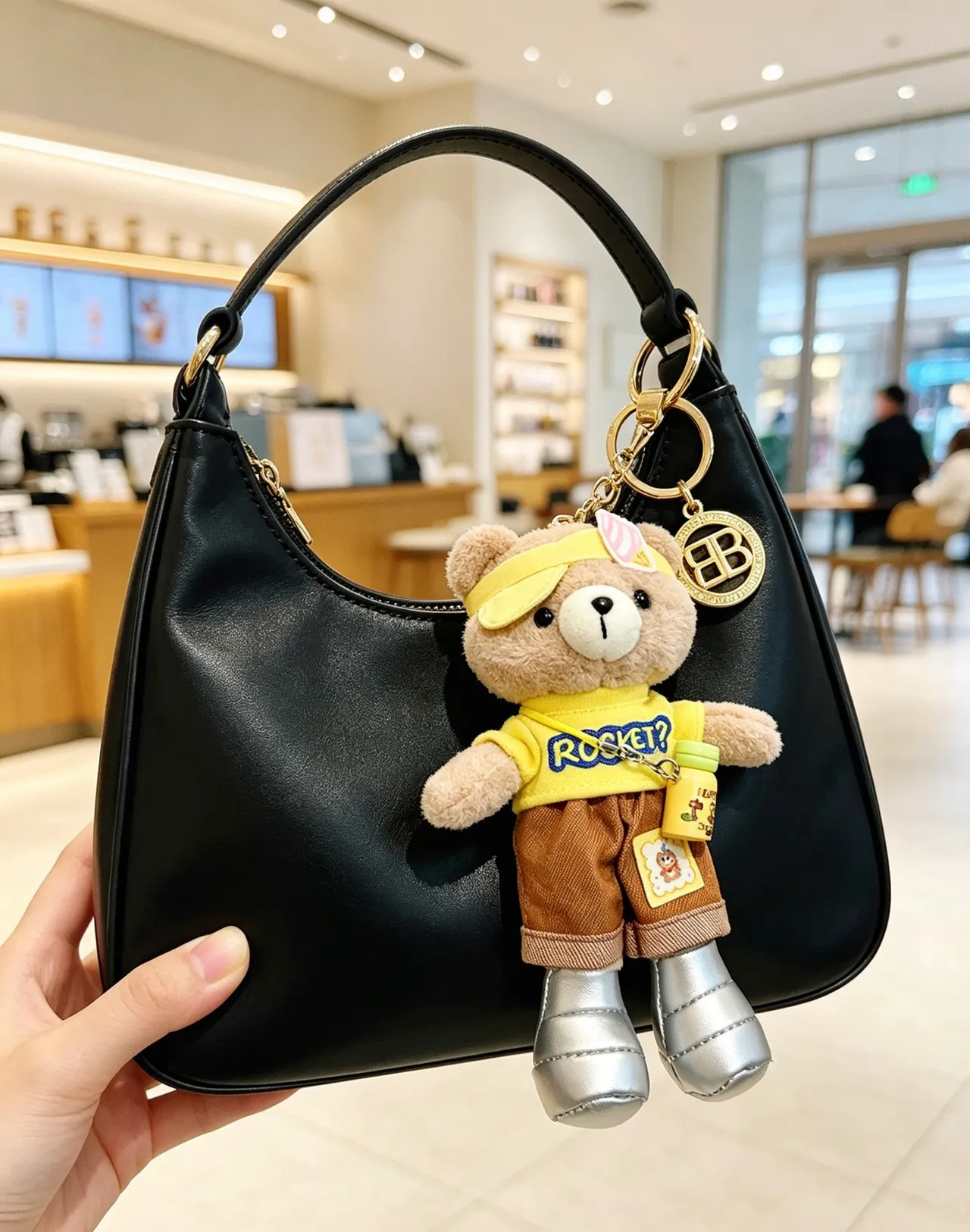 Balenciaga Le Cagole Black Gold Dome-Shaped Top-Handle Boston Bag 6