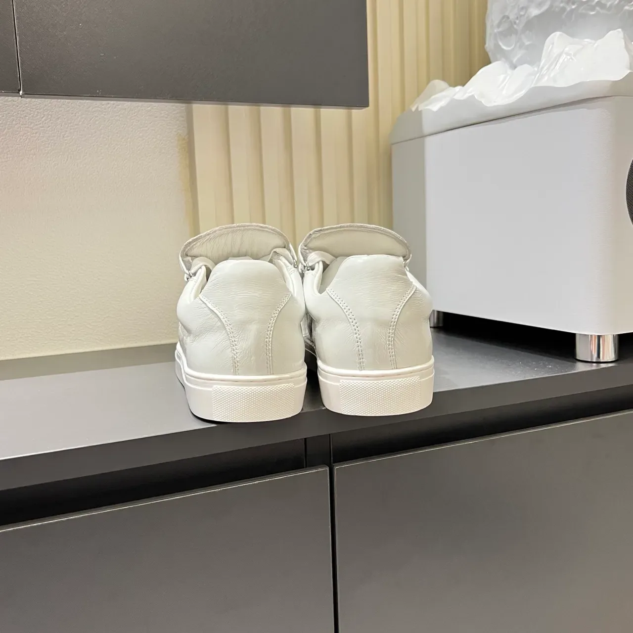 Balenciaga Le City White Leather Lifestyle Sneakers 3