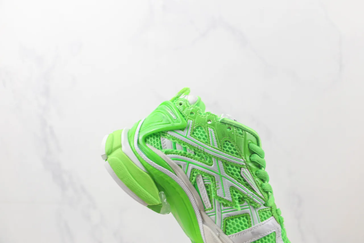 Balenciaga Runner Tênis Chunky Verde Neón em Malha 5