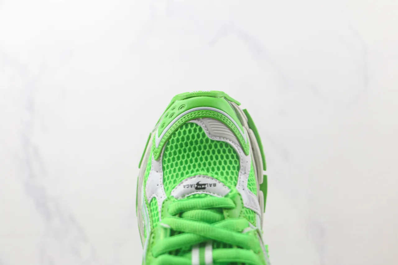 Balenciaga Runner Tênis Chunky Verde Neón em Malha 6
