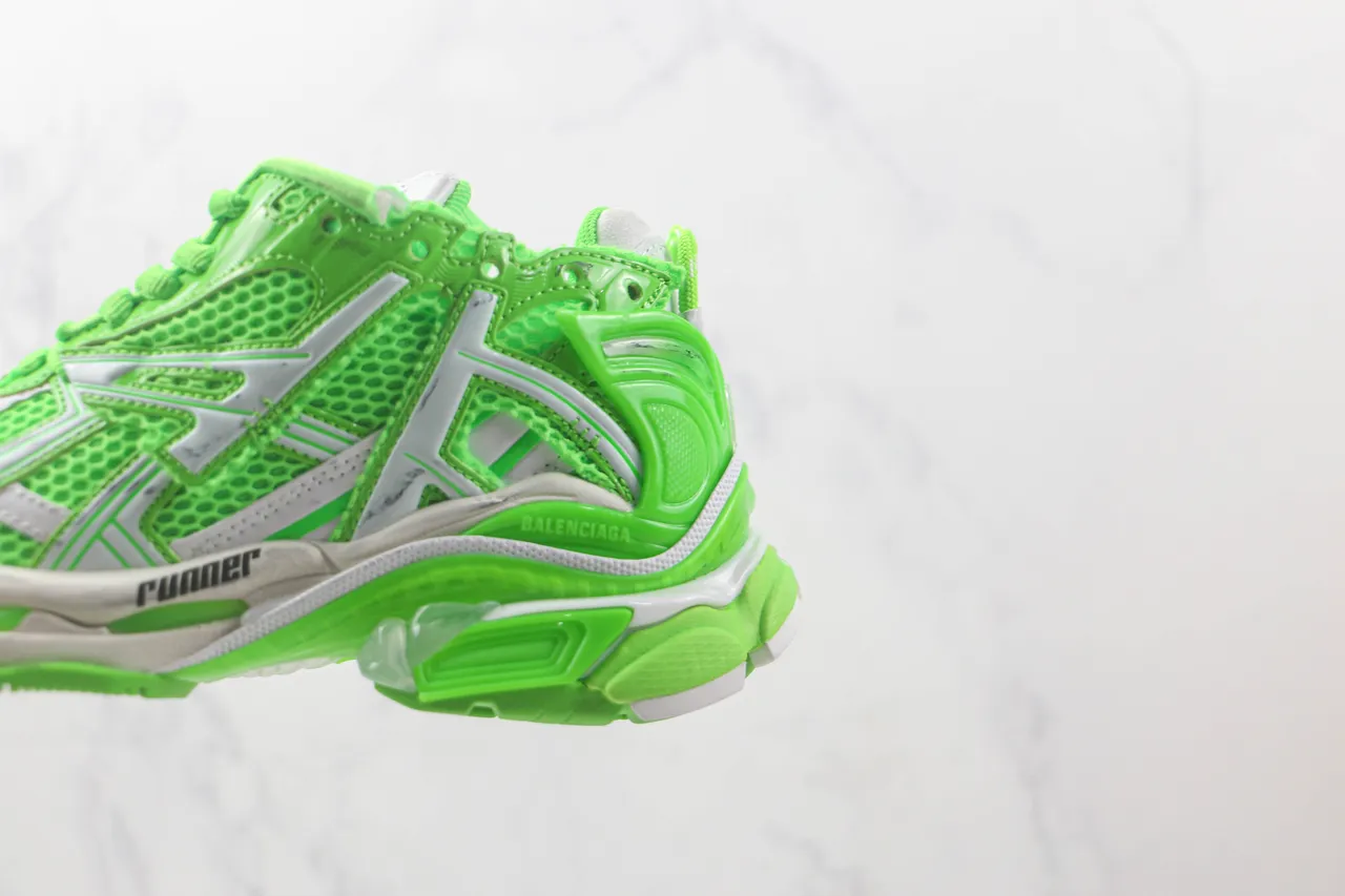 Balenciaga Runner Tênis Chunky Verde Neón em Malha 7