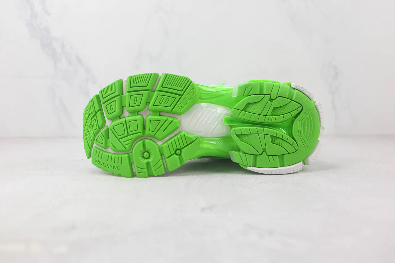 Balenciaga Runner Tênis Chunky Verde Neón em Malha 8
