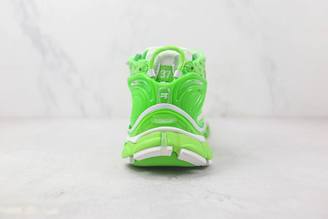 Balenciaga Runner Tênis Chunky Verde Neón em Malha 9