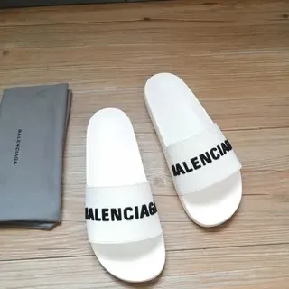 Balenciaga Slide أبيض Logo شقلايف