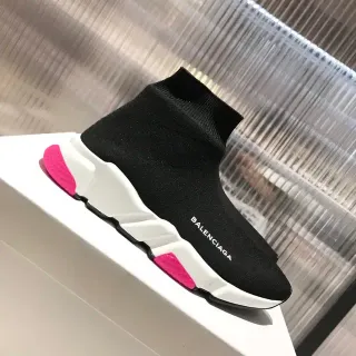 Balenciaga Speed Trainer Black White Pink Lifestyle Sneakers