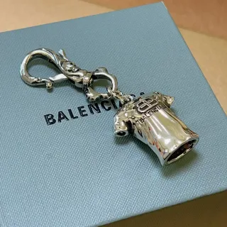 سوار Balenciaga تي شيرت شارم لون فضي معدني