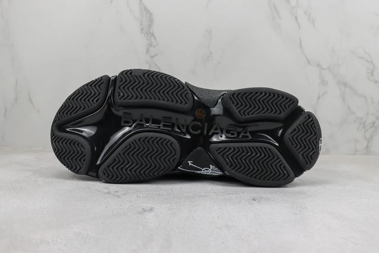 Balenciaga Track Negro Blanco Suela Oversized Malla Y Sintético Superior Zapatillas Chunky 8