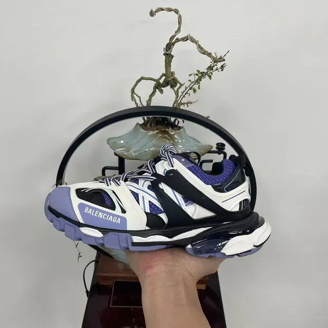 Balenciaga Track Sneaker White Black Purple Chunky Sneakers 4