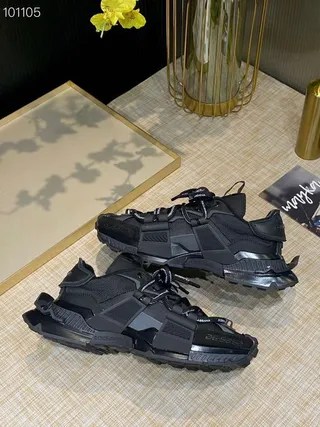 Balenciaga Track Trainer أحذية رياضية سوداء ثقيلة 4