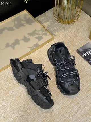 Balenciaga Track Trainer أحذية رياضية سوداء ثقيلة 6