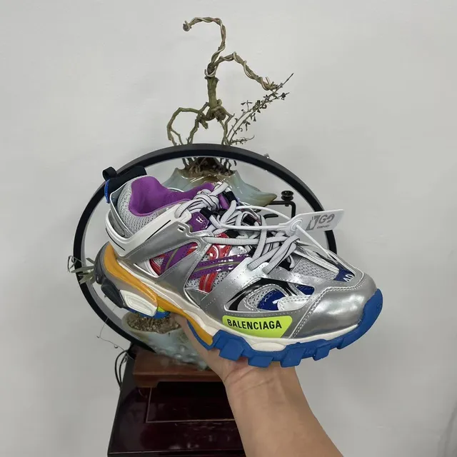 Balenciaga Track Trainer Multicolor Metallic Chunky Sneakers 4