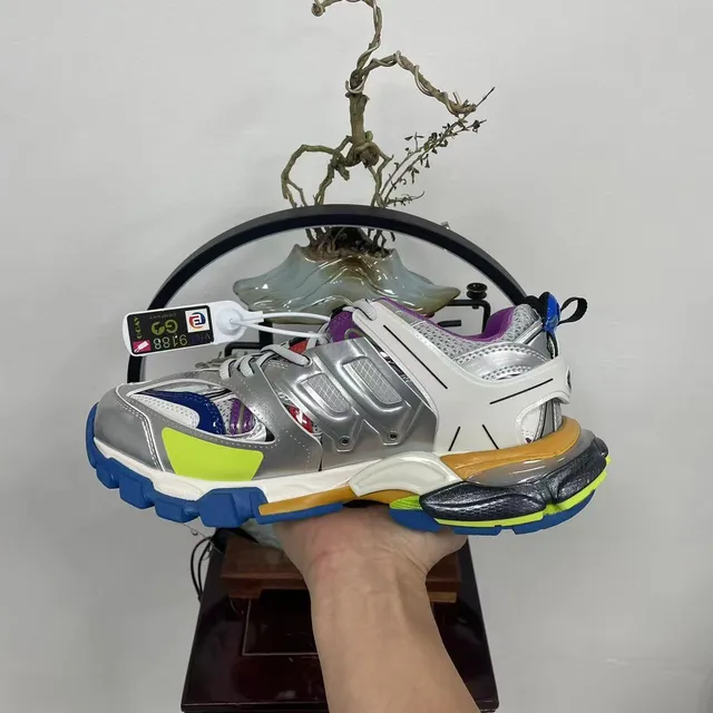 Balenciaga Track Trainer Multicolor Metallic Chunky Sneakers 7