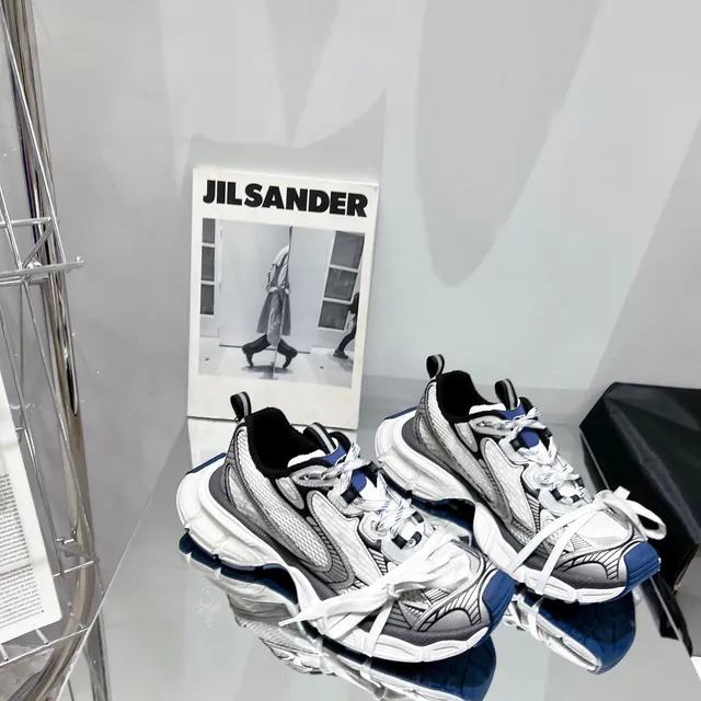 Balenciaga Track Trainer tênis chunky branco cinza preto azul 7