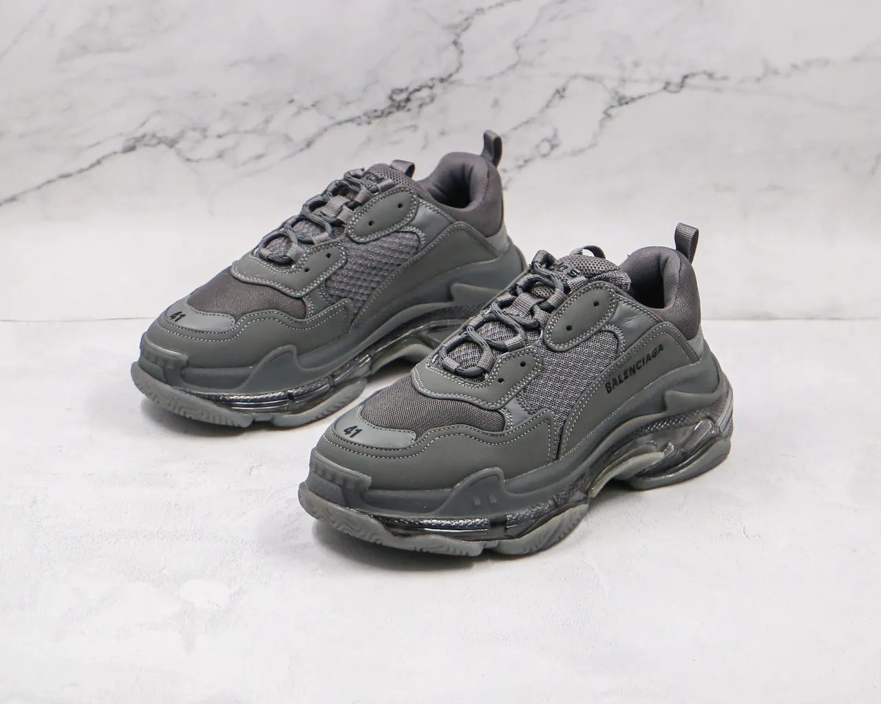 Balenciaga Triple S Gray Chunky Sneakers 7