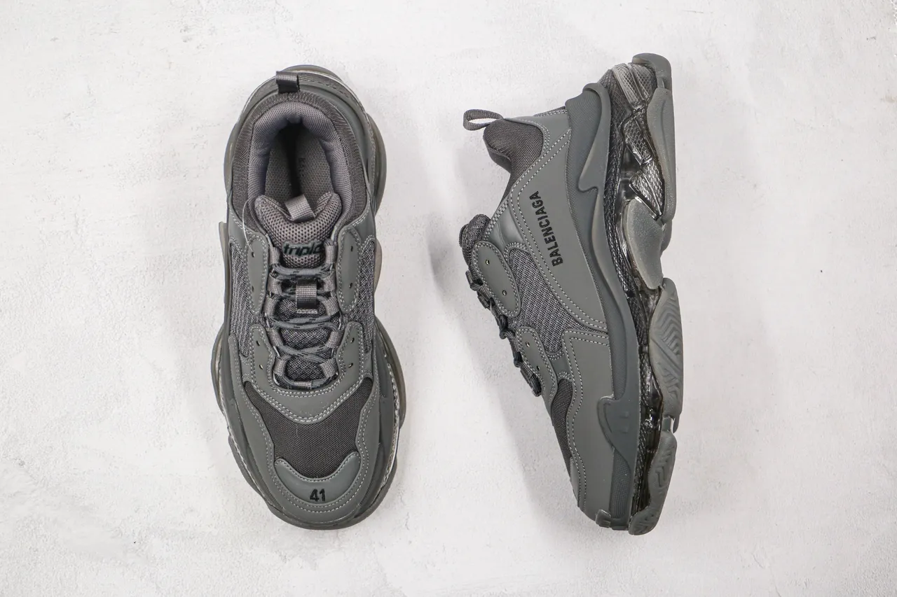 Balenciaga Triple S Gray Chunky Sneakers 9