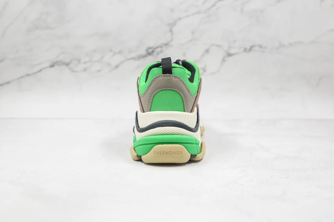 Balenciaga Triple S Verde Marrom Chunky Sneakers 2