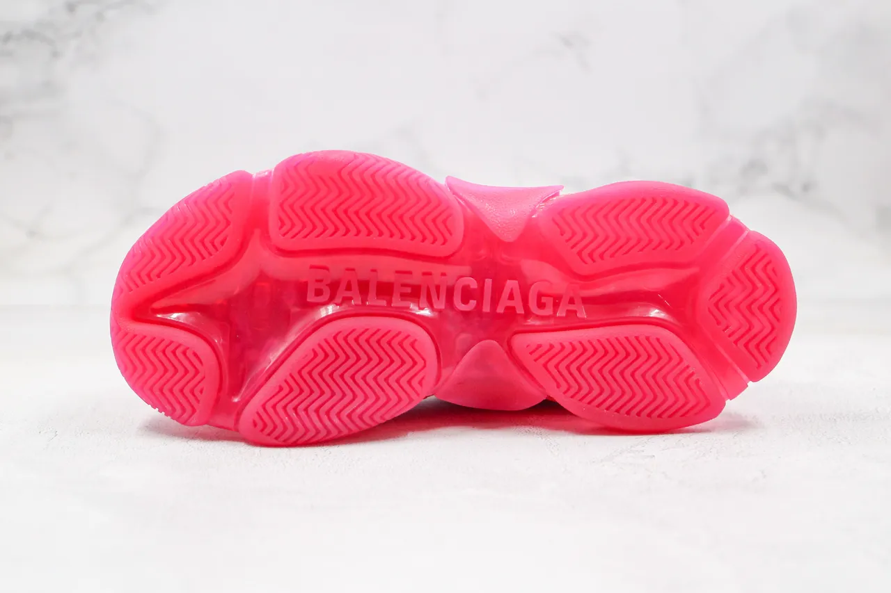 Balenciaga Triple S Pink tênis de sola grossa 3