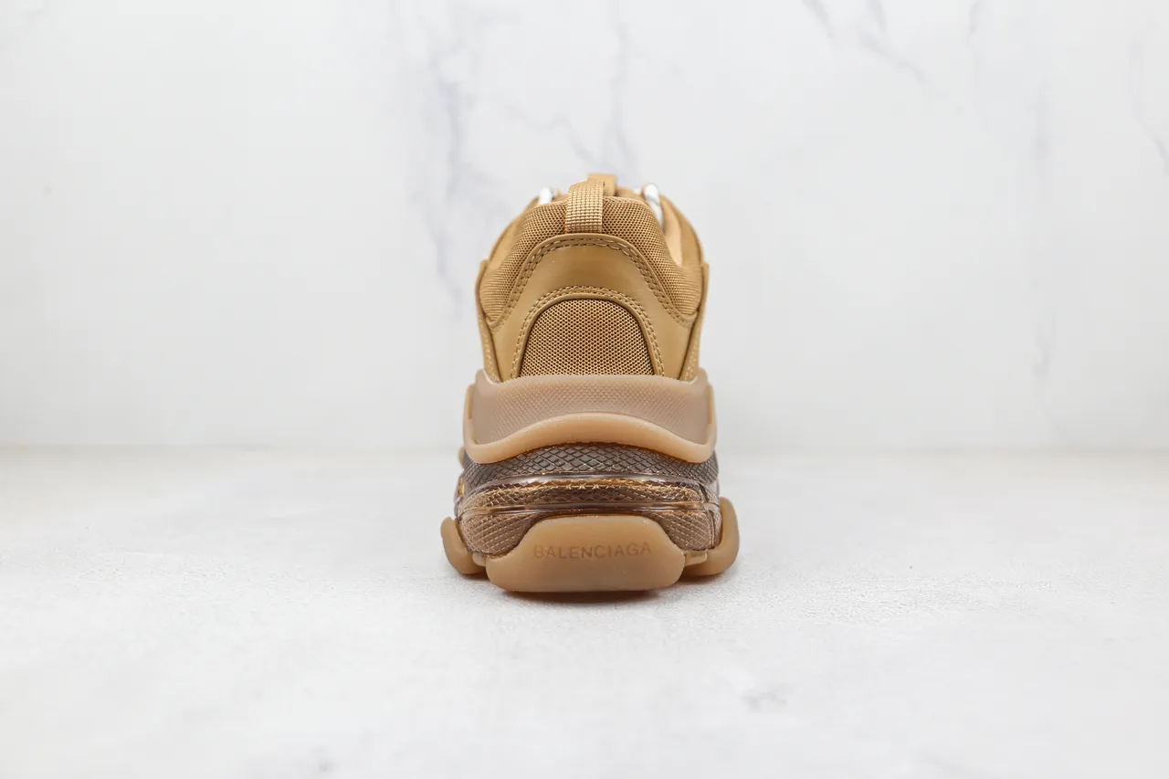 Balenciaga Triple S Tan Chunky Sneakers 9