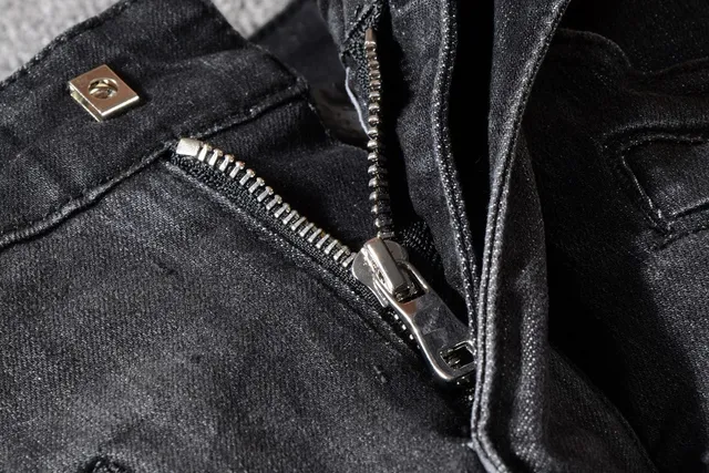 Balmain Black Cargo-Pocket Ribbed-Knit Paneling Jeans 7