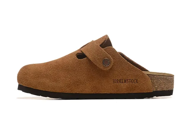 Birkenstock Arizona Brown Suede Upper Single-Buckle Strap Casual Shoes 5