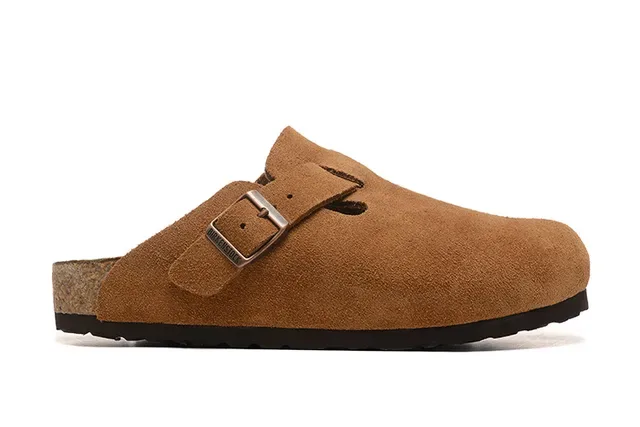 Birkenstock Arizona Brown Suede Upper Single-Buckle Strap Casual Shoes 6