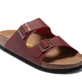 Birkenstock Arizona Sandales casuales en cuir bordeaux