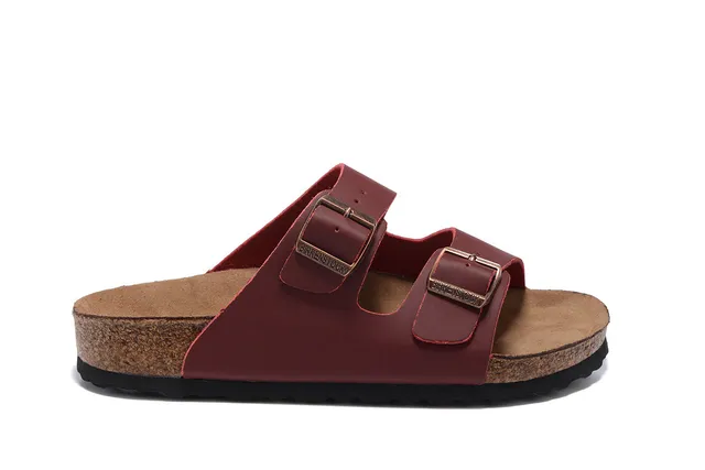Birkenstock Arizona صندل كاجوال جلد برغوندي 2
