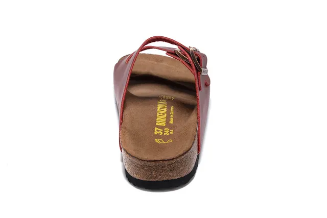 Birkenstock Arizona صندل كاجوال جلد برغوندي 3