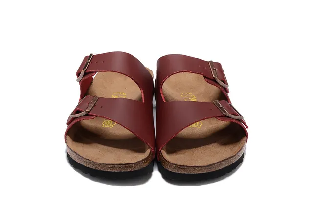 Birkenstock Arizona صندل كاجوال جلد برغوندي 5
