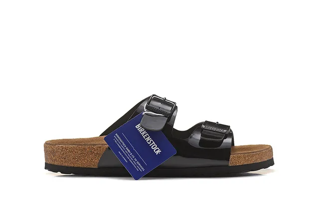 Birkenstock Arizona Sandales Casuales Noires Brillantes 2