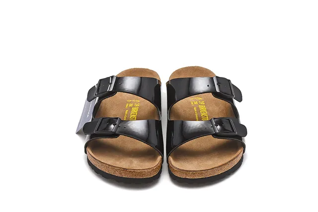 Birkenstock Arizona Sandales Casuales Noires Brillantes 3