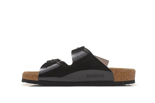 Birkenstock Arizona Sandales Casuales Noires Brillantes 4