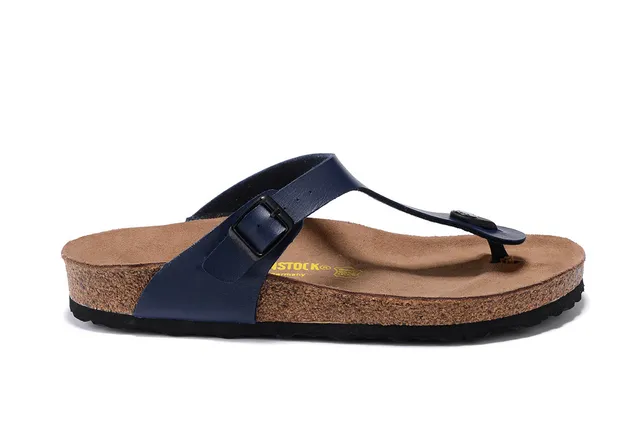Birkenstock Arizona Sandales Casual en Cuir Navy 2