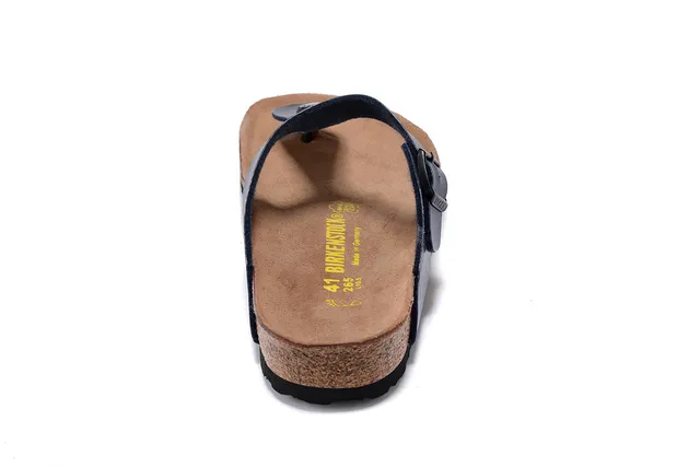 Birkenstock Arizona Sandales Casual en Cuir Navy 3