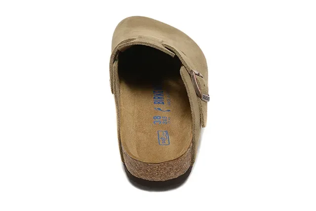 Birkenstock Arizona Suede Olive-Tan Slippers 4