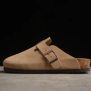 Birkenstock Arizona Chaussure en daim beige à boucle unique