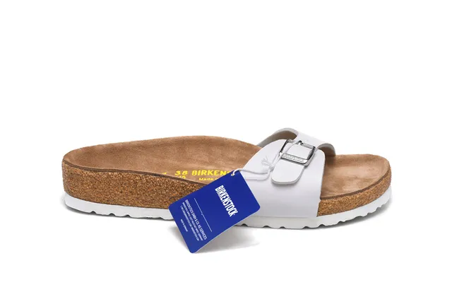 Birkenstock Arizona Sandales en cuir blanc casual 2