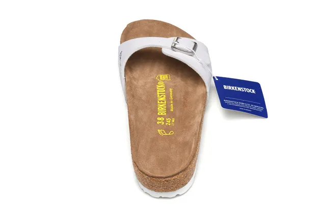 Birkenstock Arizona Sandales en cuir blanc casual 5
