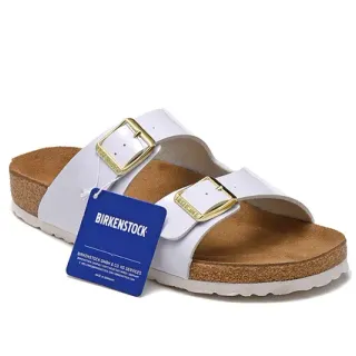 Birkenstock Arizona সাদা দুই স্ট্র্যাপ ক্যাজুয়াল স্যান্ডেল