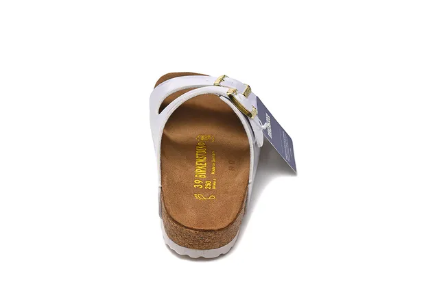 Birkenstock Arizona Sandales à Deux Brides Blanches Casual 5