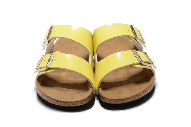 Birkenstock Arizona Yellow Patent Casual Sandals 3