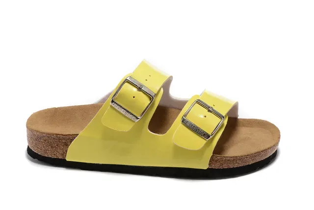 Birkenstock Arizona Yellow Patent Casual Sandals 4